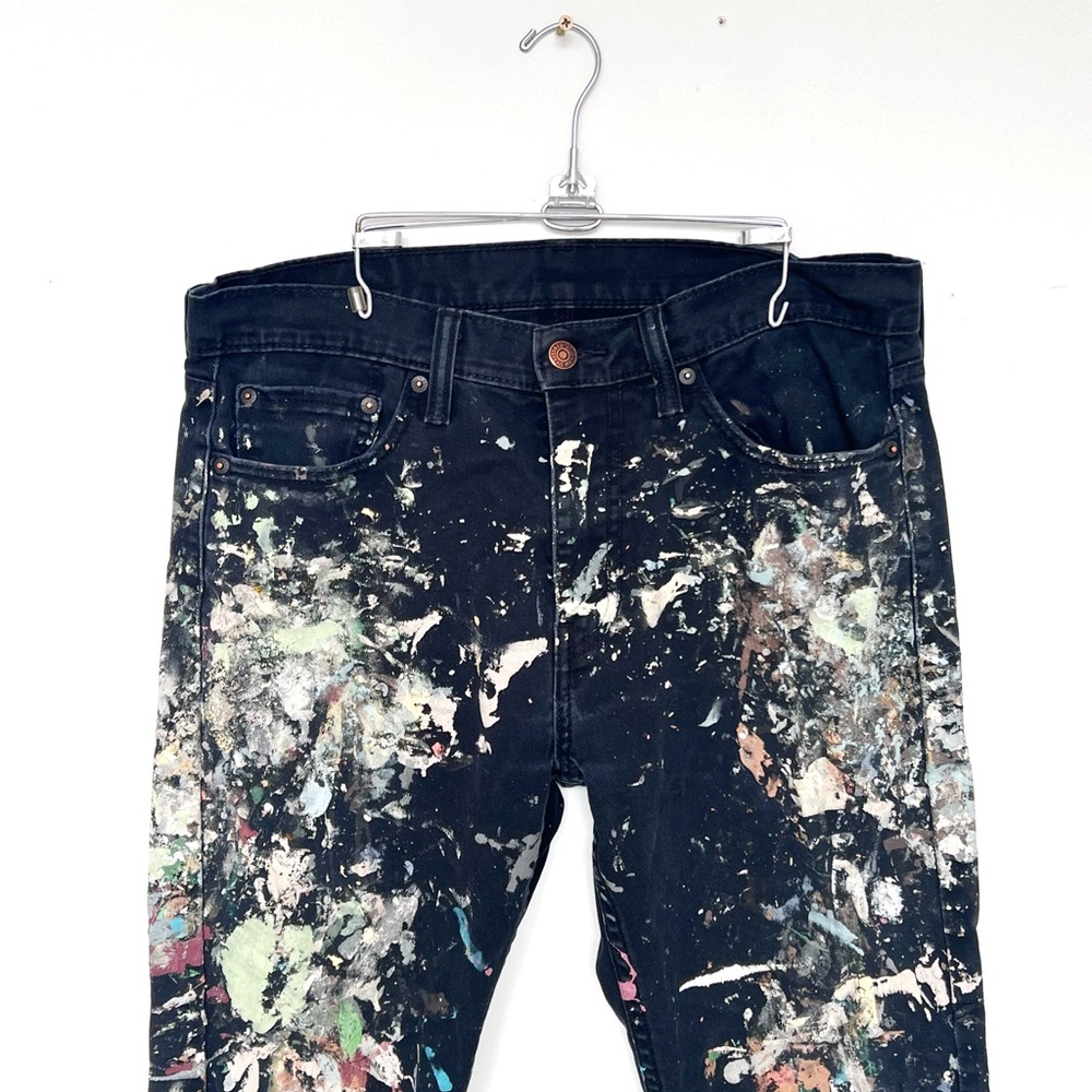 Vintage Men's Distressed Splatter Levi's 510 Jeans